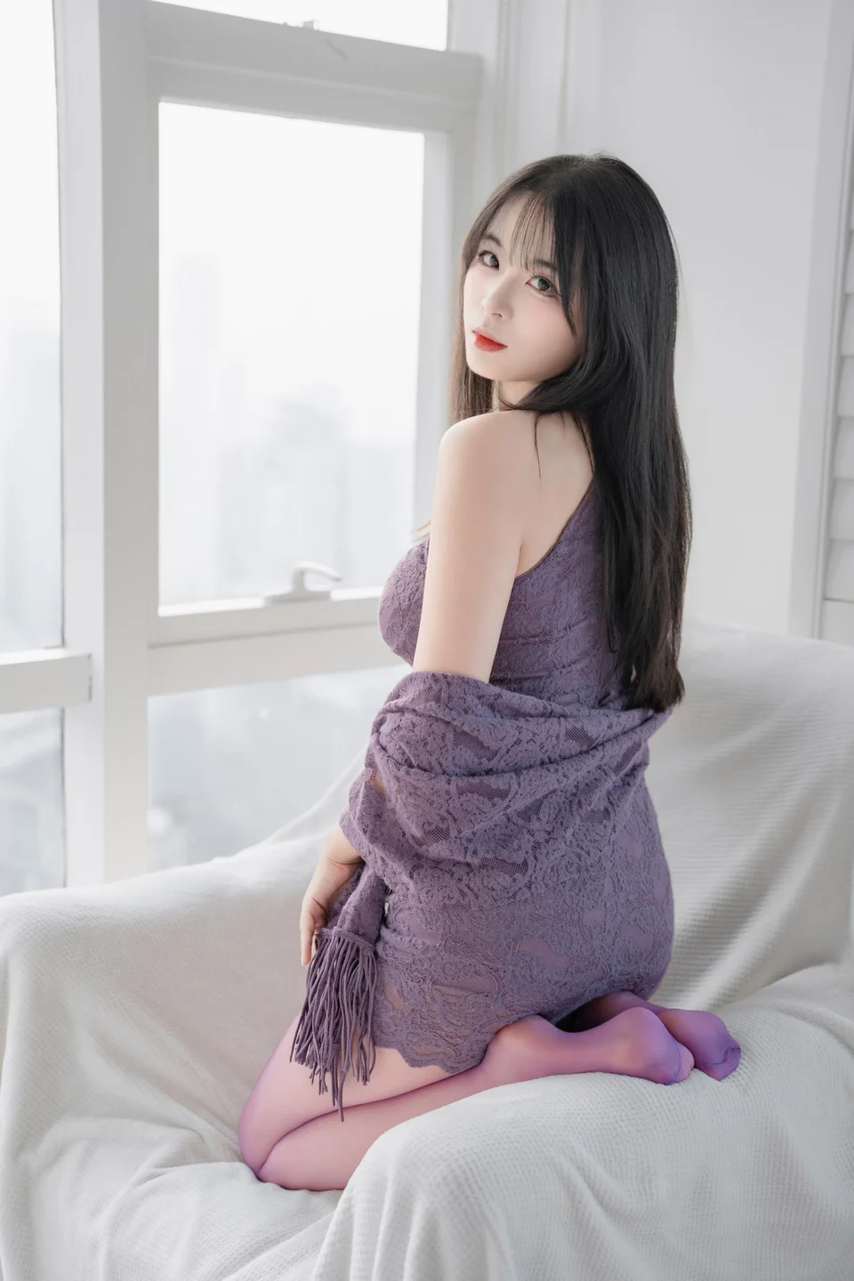 轩萧学姐 - No.076 紫色旗袍 [140P,1V-1.91GB] tg@simisebaisi 【丝足阁】078.webp